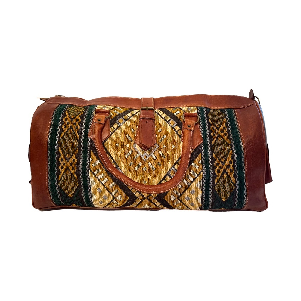 Boho Leather & Woven Travel Weekender | Vintage Vibes ✈️